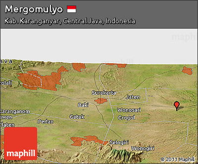 Satellite Panoramic Map of Mergomulyo