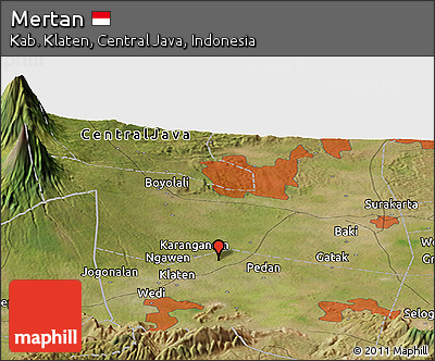Satellite Panoramic Map of Mertan