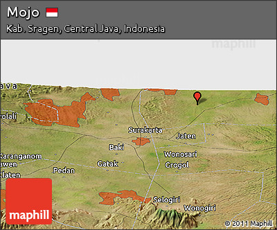 Satellite Panoramic Map of Mojo