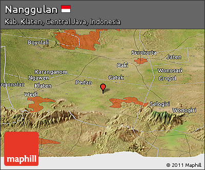 Satellite Panoramic Map of Nanggulan