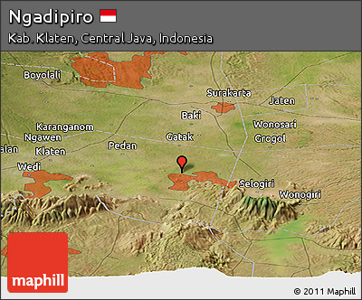 Satellite Panoramic Map of Ngadipiro
