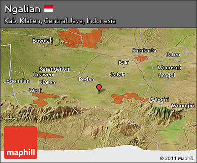 Satellite Panoramic Map of Ngalian