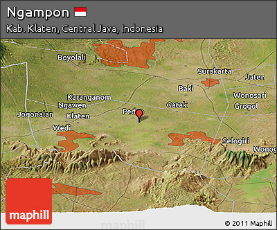 Satellite Panoramic Map of Ngampon