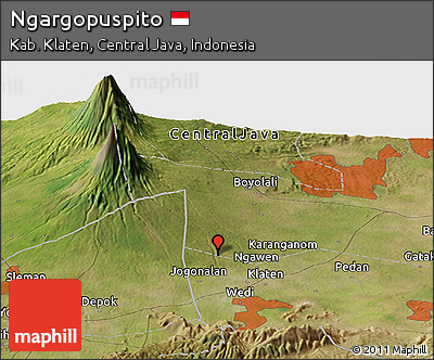 Satellite Panoramic Map of Ngargopuspito