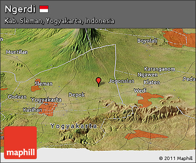 Satellite Panoramic Map of Ngerdi