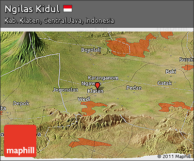 Satellite Panoramic Map of Ngilas Kidul