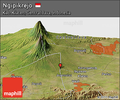 Satellite Panoramic Map of Ngipikrejo