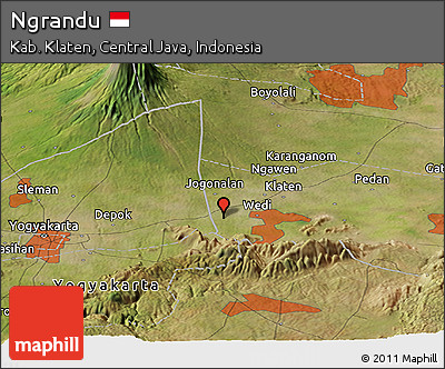 Satellite Panoramic Map of Ngrandu