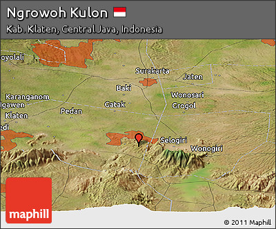 Satellite Panoramic Map of Ngrowoh Kulon