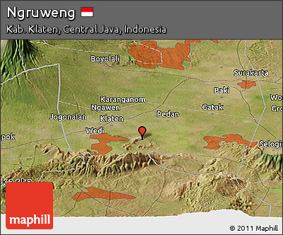Satellite Panoramic Map of Ngruweng