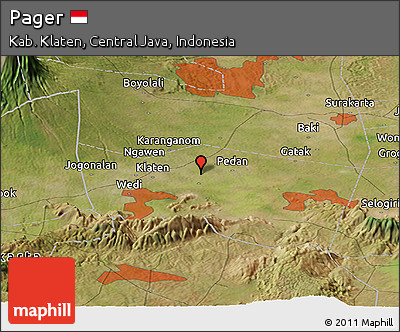 Satellite Panoramic Map of Pager