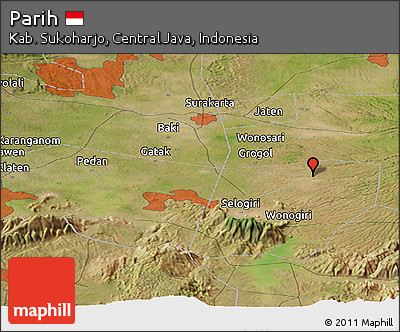 Satellite Panoramic Map of Parih