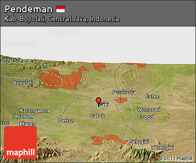 Satellite Panoramic Map of Pendeman