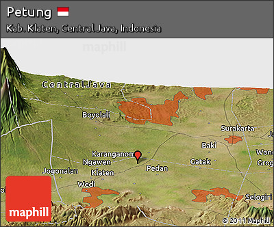 Satellite Panoramic Map of Petung