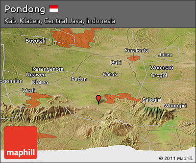 Satellite Panoramic Map of Pondong