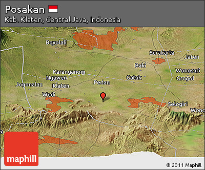 Satellite Panoramic Map of Posakan