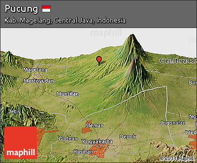 Satellite Panoramic Map of Pucung
