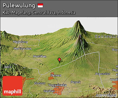 Satellite Panoramic Map of Pulewulung