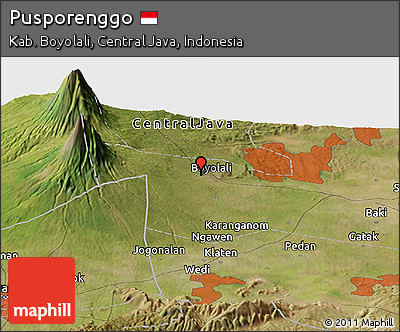 Satellite Panoramic Map of Pusporenggo