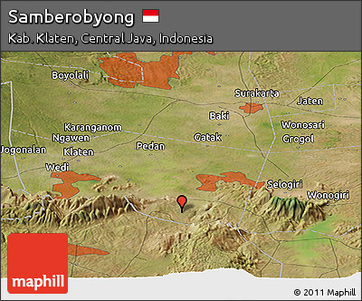 Satellite Panoramic Map of Samberobyong