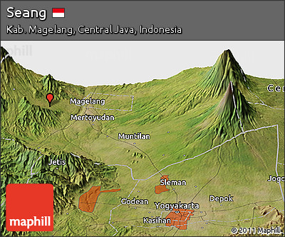 Satellite Panoramic Map of Seang