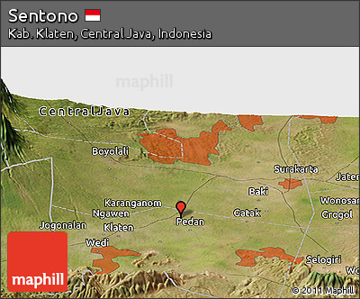 Satellite Panoramic Map of Sentono