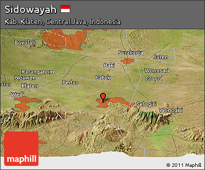 Satellite Panoramic Map of Sidowayah