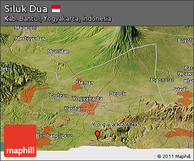 Satellite Panoramic Map of Siluk Dua
