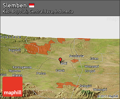 Satellite Panoramic Map of Slemben