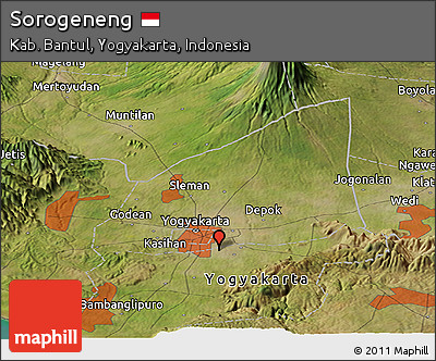 Satellite Panoramic Map of Sorogeneng