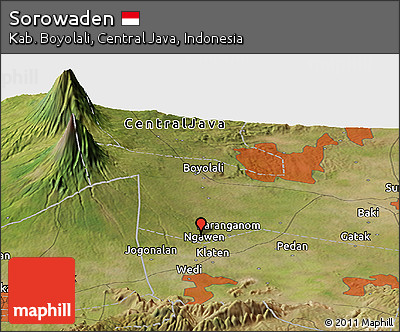 Satellite Panoramic Map of Sorowaden