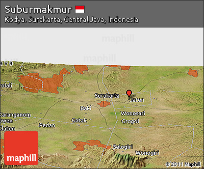 Satellite Panoramic Map of Suburmakmur