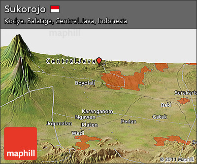 Satellite Panoramic Map of Sukorojo
