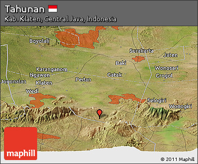 Satellite Panoramic Map of Tahunan