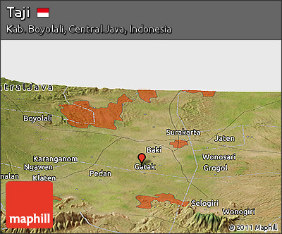Satellite Panoramic Map of Taji