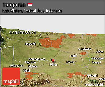 Satellite Panoramic Map of Tampiran