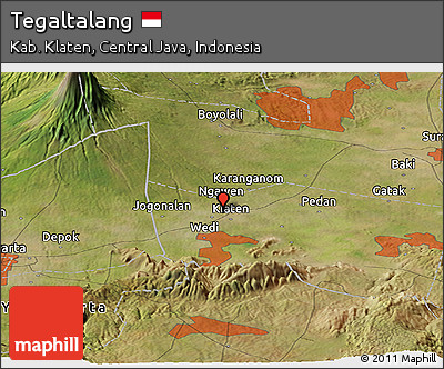Satellite Panoramic Map of Tegaltalang