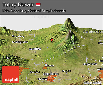 Satellite Panoramic Map of Tutup Duwur