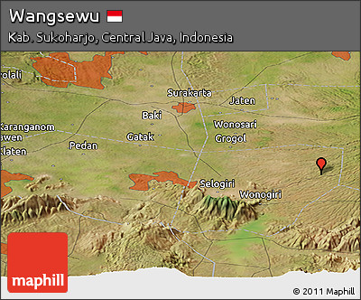 Satellite Panoramic Map of Wangsewu