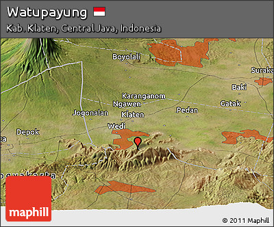 Satellite Panoramic Map of Watupayung