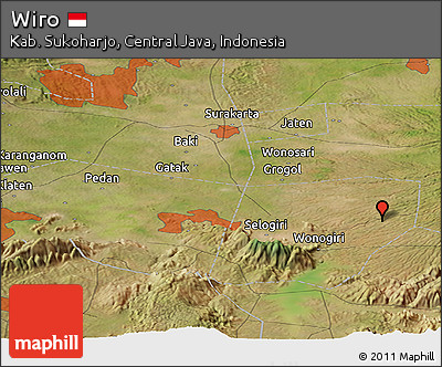 Satellite Panoramic Map of Wiro