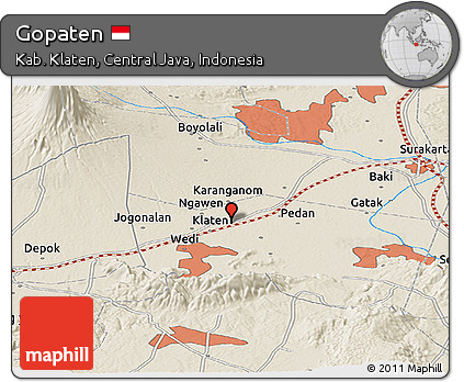Shaded Relief Panoramic Map of Gopaten