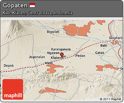 Shaded Relief Panoramic Map of Gopaten
