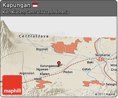 Shaded Relief Panoramic Map of Kapungan