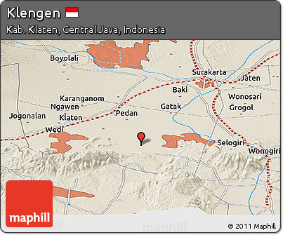 Shaded Relief Panoramic Map of Klengen