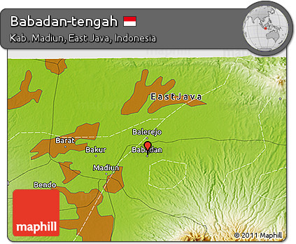 Physical 3D Map of Babadan-tengah