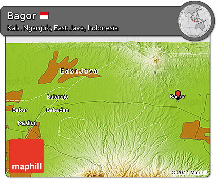 Physical 3D Map of Bagor