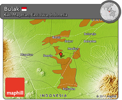 Physical 3D Map of Bulak