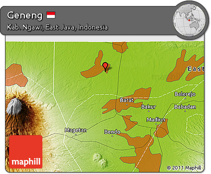 Physical 3D Map of Geneng