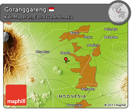 Physical 3D Map of Goranggareng